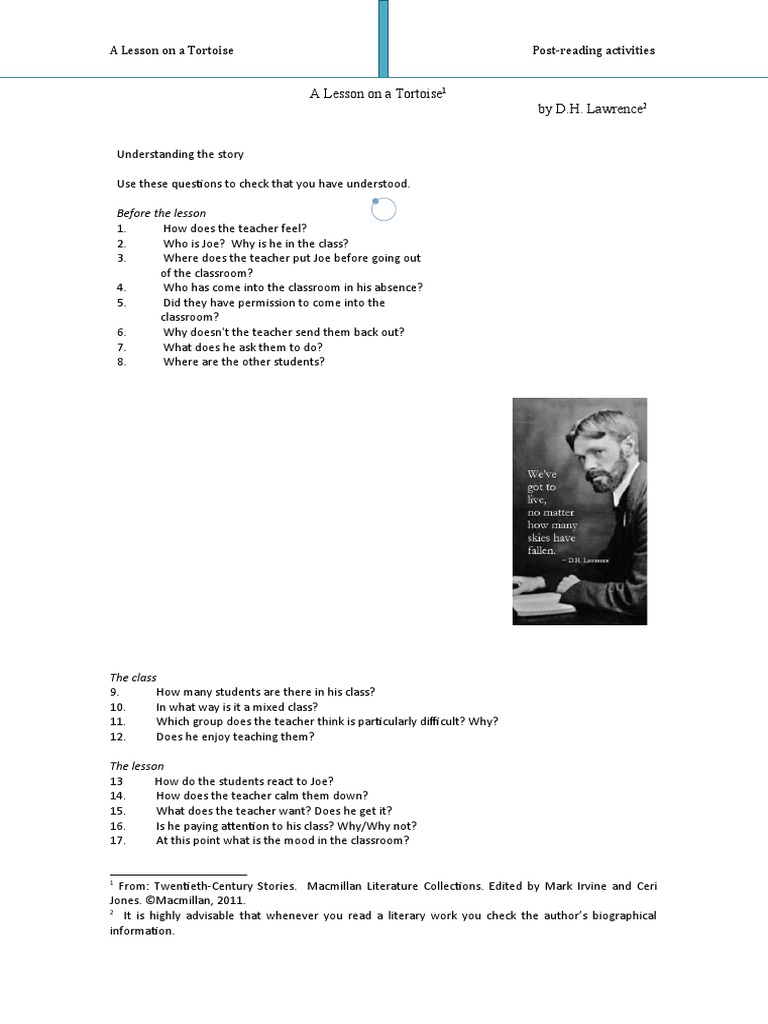 What Is The Theme Of The Story A Lesson On A Tortoise