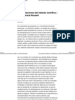 Las Limitaciones Del Método Científico - Por Bertrand Russell