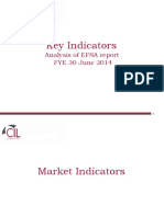 Key Indicators: Analysis of EFSA Report FYE 30 June 2014