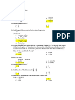 Mathematics 31-50 Answer Key