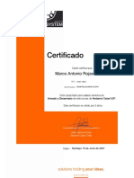 Certificado montar Catari US®-11.831.180-9