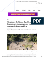 Moradores de Várzea Das Moças Denunciam Desmatamento para Construção de Crematório