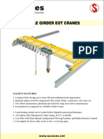 Single Girder Eot Cranes: Salient Features