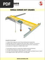 Single Girder Eot Cranes: Salient Features