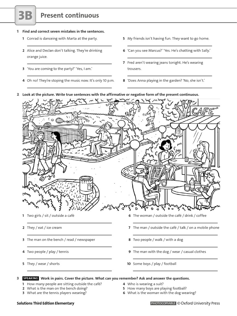 3b Present Continuous | PDF | Coffeehouse