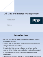 Oil, Gas and Energy Management