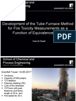 Development of The Tube Furnace Method For Fire Toxicity Measurements As A Function of Equivalence Ratio