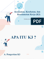 Keamanan, Kesehatan, Dan Keselamatan Kerja (K3) : Teknologi Menjahit Kelas X By: Maria Ulfa