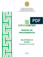 Manual de Procedimentos - Relatórios de Alerta - 2020 - 03 Out 2020