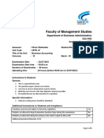 Faculty of Management Studies: Department of Business Administration