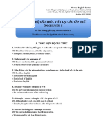 Tổng Hợp Bộ Cấu Trúc Viết Lại Câu Cần Biết Ôn Chuyên 5