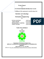 Bachelor of Technology Mechanical Engineering: Project Report Fabrication of Motorized Hydraulic Jack