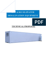 240T/D Ro Seawater Desalination Equipment: Technical Proposal