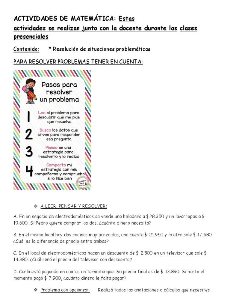 Actividades de Matemáticas para Tercer Grado | PDF