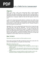 Writing Effective PSAs and Notices | PDF | Communication