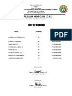 12 Morgan List of Honors S.Y. 2020-2021