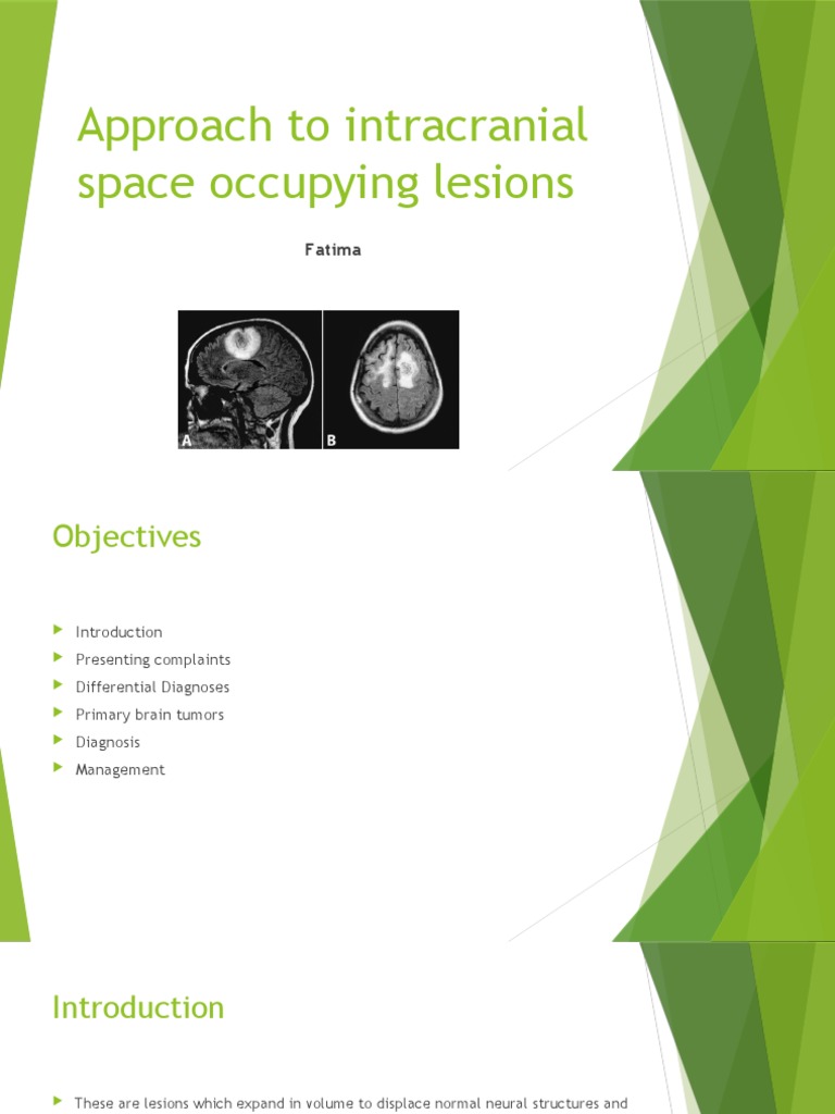 Approach To Space Occupying Lesion | PDF | Brain Tumor | Diseases And ...