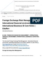 Foreign Exchange Risk Management - International Financial Environment, International Business B Com Notes - EduRev