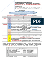 Ciclo 5 Cronograma de Trabajo Del 7 de Agosto Al 27 de Noviembre 2021