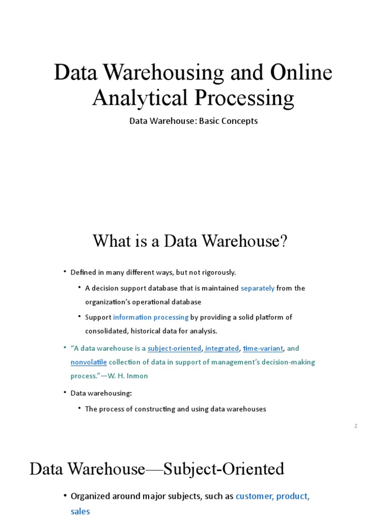 OLAP vs. OLTP in Data Warehousing | PDF | Data Warehouse | Information ...