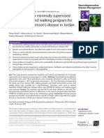 A Pilot Study of A Minimally Supervised Home Exercise and Walking Program For People With Parkinson's Disease in Jordan