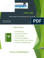 Swayam: Course Proposal & Content Development For SWAYAM