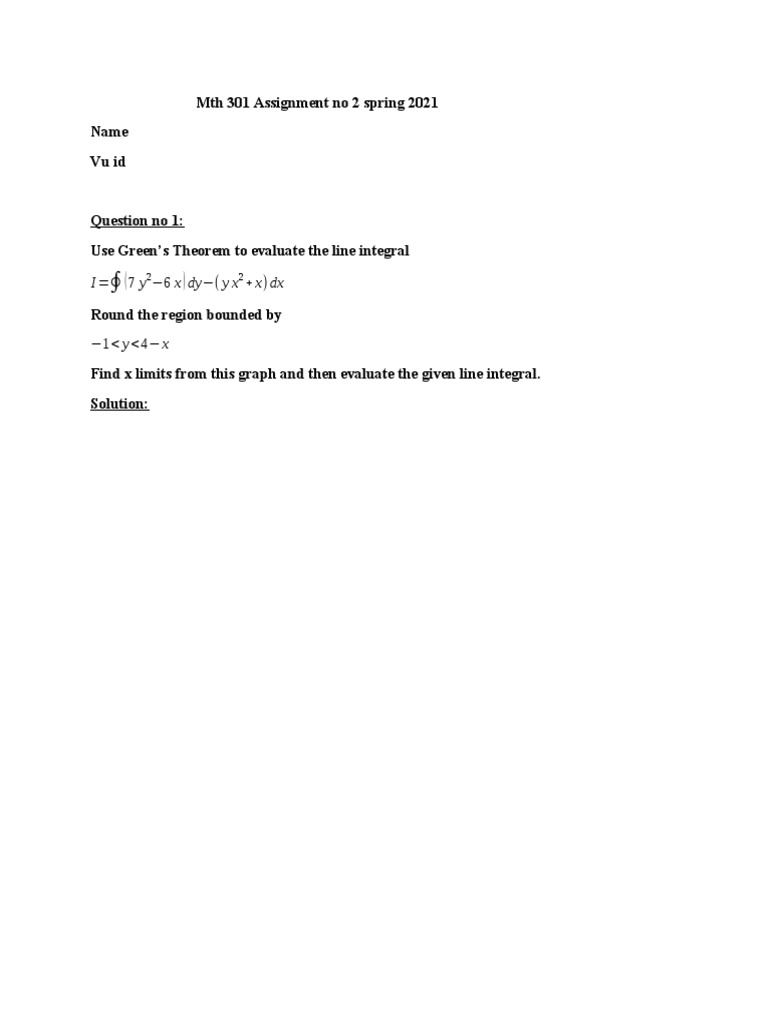 MTH 301 Assignment No 2 Spring 2021 | PDF | Discrete Mathematics ...