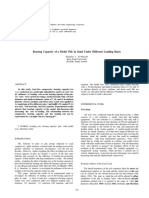 Bearing Capacity of a Model Pile in Sand Under Different Loading Rates