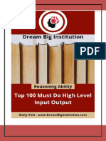 100+ High Level Input Output (DreamBigInstitution)