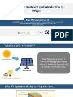 Solar PV Basics and Intro To PVsyst For VSU