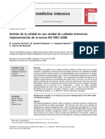 Gestion de la calidad en unidad de cuidados intensivos ISO 9001-2008[1]