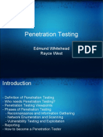 Penetration Testing: Edmund Whitehead Rayce West