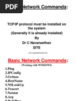 Basic Network Commands LAB NAVA