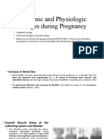 Anatomic and Physiologic Changes During Pregnancy