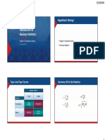 Introduction To Business Statistics: Hypothesis Testing I