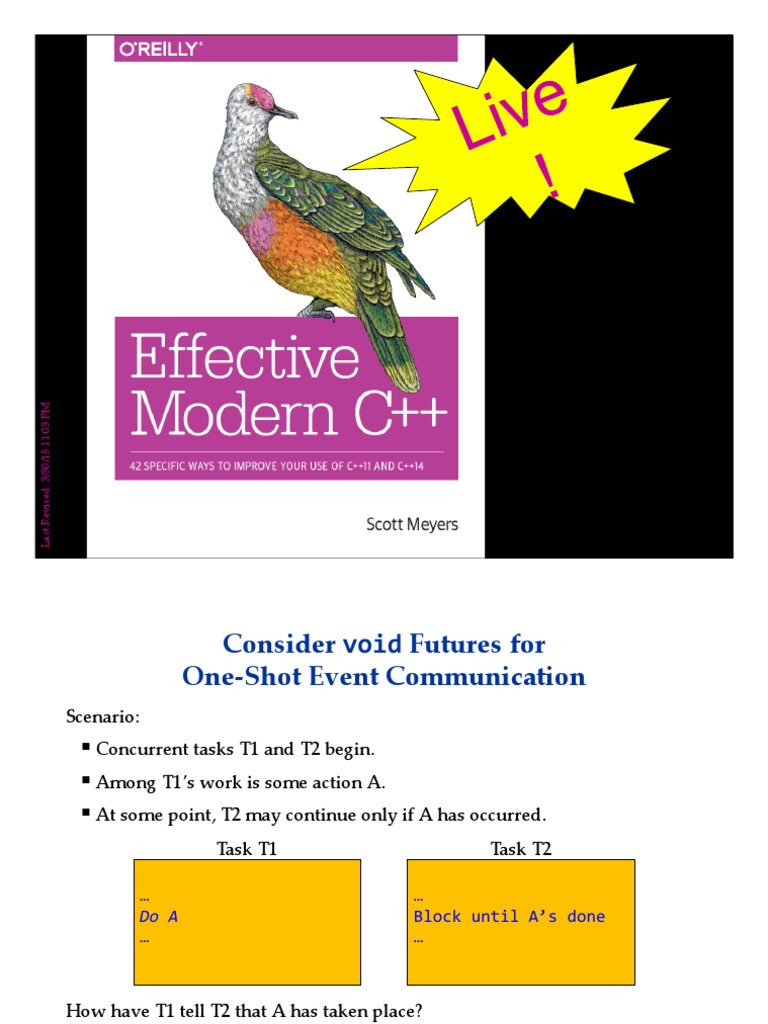 Effective Modern C++ Live! Scott Meyers On Void Futures | PDF ...