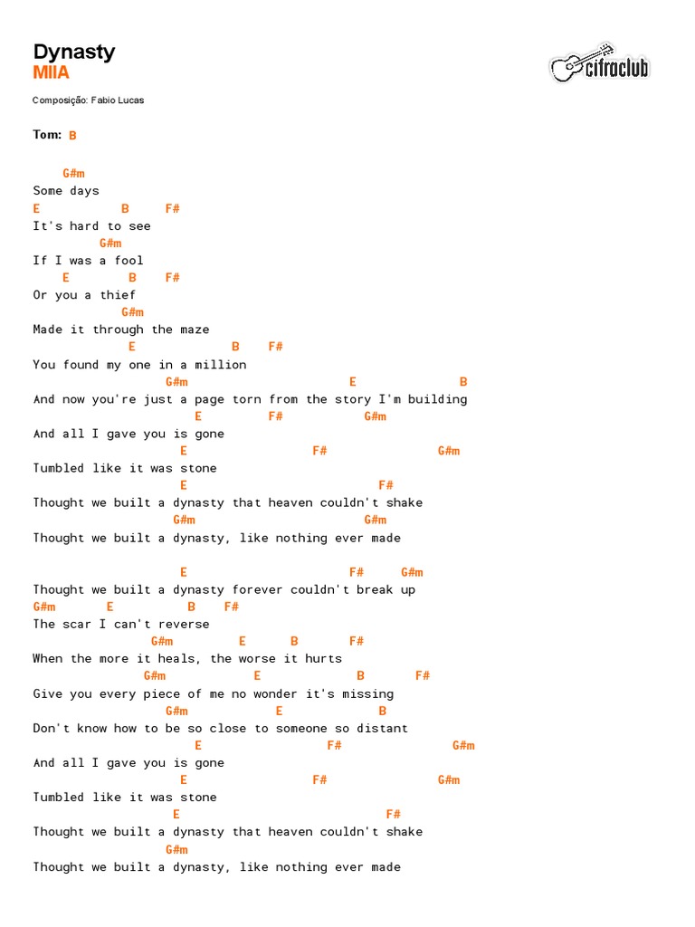 Cifra Club Miia Dynasty Pdf