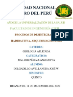 PROCESOS DE DESINTEGRACION RADIOACTIVA, ARQUEOMAGNETISMO