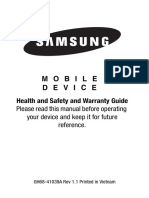 GEN SM-R380 Samsung Gear2 English Health Safety Guide English NB1 F4