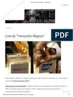 Lista de "Transações Mágicas" - ABAP Zombie