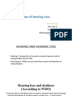 Types of Hearing Loss: Md. Maruf Trainee Offr Otolaryngology & Head & Neck Surgery