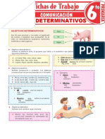 Adjetivos Determinativos Demostrativos Posesivos e Indefinidos para Sexto Grado de Primaria