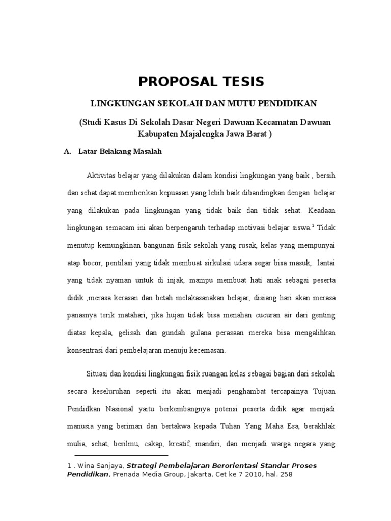 Contoh Proposal Skripsi Pdf Msdm Pejuang Skripsi