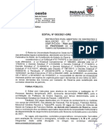 Edital n° 083-2021 – GRE – Edital de Abertura com as Normas para Inscrição e Realização do PSS
