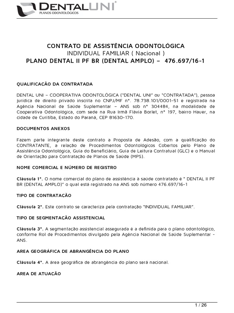 CONTRATO | PDF | Odontologia | Dentista