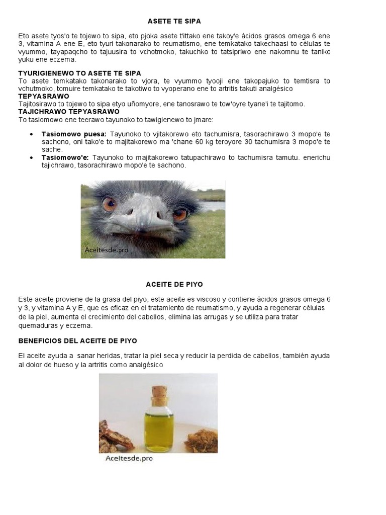 Aceite de Piyo | PDF