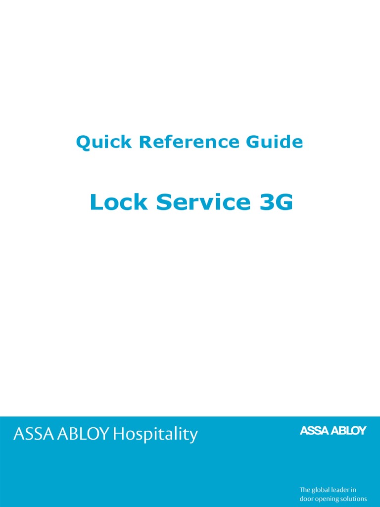 66 1502 00317 Quick Reference Guide Lock Service 3G PDF Usb