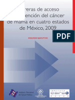 Barreras de Acceso A La Atención Del Cancer de Mama en Cuatro Estados de México