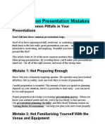 10 Common Presentation Mistakes