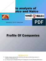 Ratio Analysis of Hindalco and Nalco: Submitted To: Prof. Dr. Sraboni Dutta